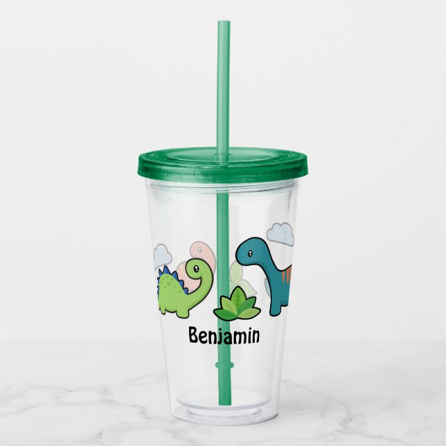 Dinosaur Fun Acrylic Tumbler (Front)
