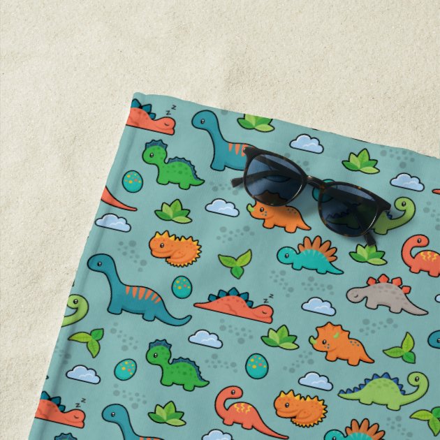 dinosaur beach towel