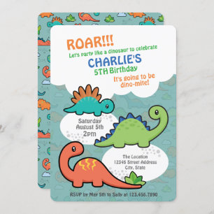Dinosaur Fun Invitation