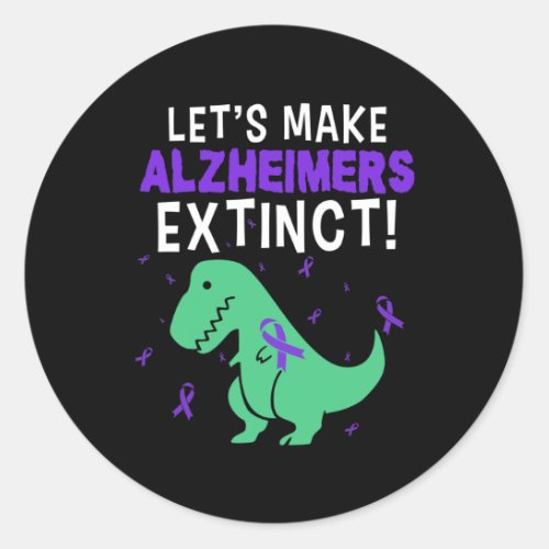 Dinosaur Fun Lets Make It Extinct Fun Lets Mak  Classic Round Sticker