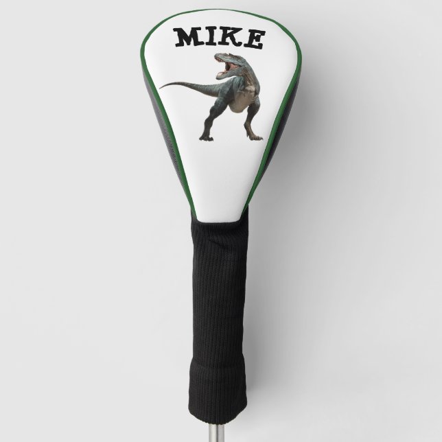 DINOSAUR FUNNY GOLF DRIVER COVER PERSONALIZED (Front)