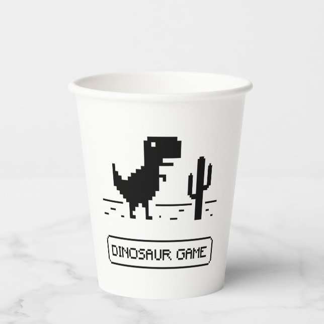 Dinosaur Game. Paper Cups (Front)