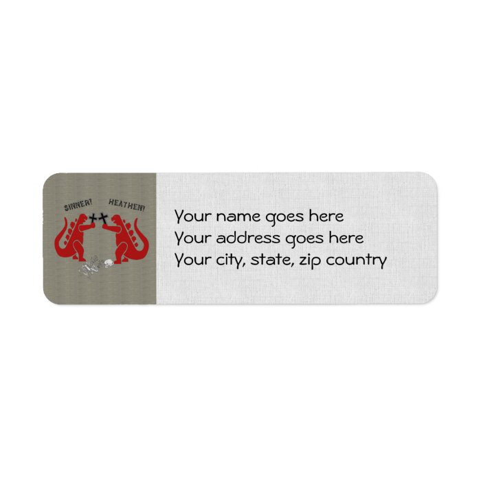 Dinosaur Games Return Address Label