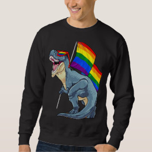Dinosaur Gay Pride Flag Lgbt Rex Lesbian Pride Mon Sweatshirt