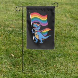 Dinosaur Gay Pride LGBT Rainbow Flag