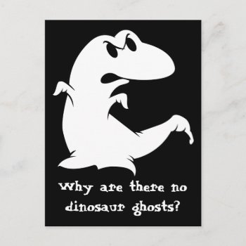 Dinosaur Ghost Postcard by Iantos_Place at Zazzle