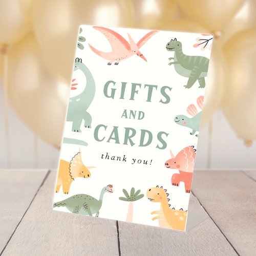 Dinosaur Gifts Cards Sign