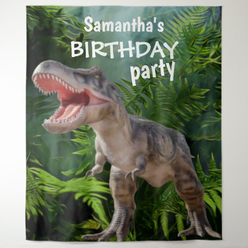 Dinosaur Girl BIRTHDAY  Backdrop