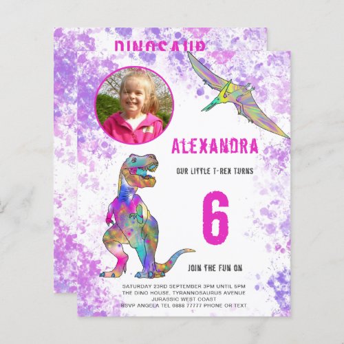 Dinosaur Girls Birthday Party Photo