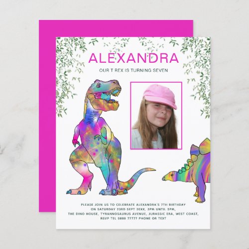 Dinosaur Girls Birthday Party Photo Budget