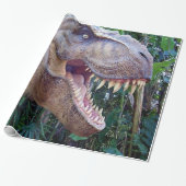 Dinosaur glossy wrapping paper for kids (Unrolled)