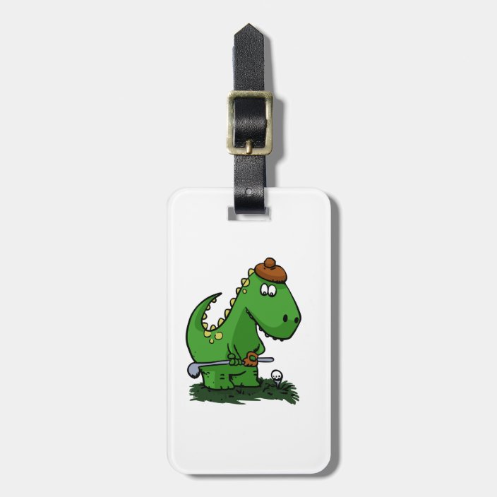 dinosaur luggage tag