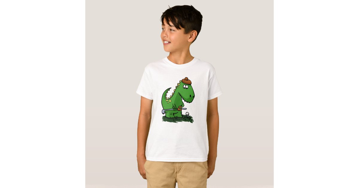 Dinosaur golfer - funny dinosaur T-Shirt | Zazzle