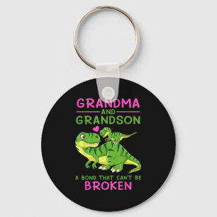 Dinosaur Grandma And Grandson A Bond That Can't Be Keychain