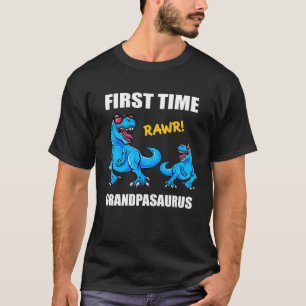 Dinosaur Grandpa  Baby Announcement First Time Gra T-Shirt
