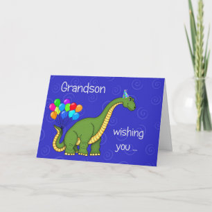 Dinosaur Grandson Birthday Card