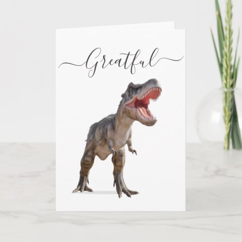 Dinosaur greatful card