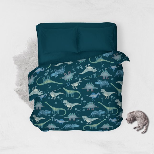 Dinosaur Green Duvet Cover (Creator Uploaded)
