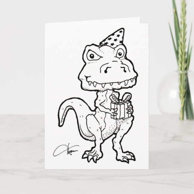 Dinosaur Greeting Card (Front)