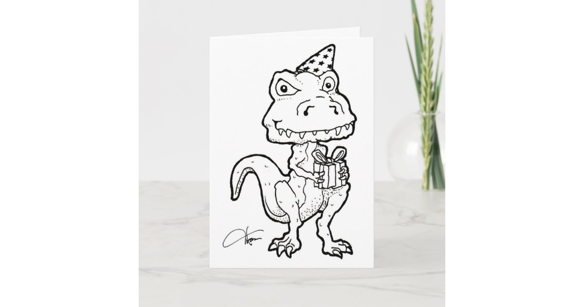 Dinosaur Greeting Card | Zazzle.com