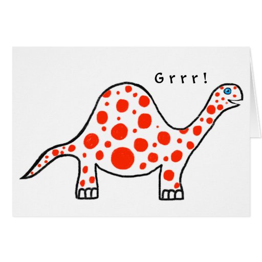 Dinosaur Grrr! Birthday Card | Zazzle