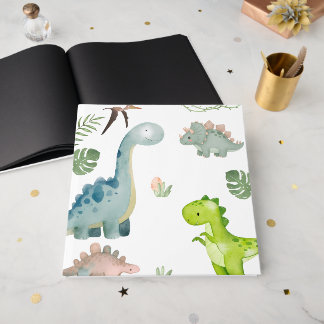 Dinosaur guest book birthday