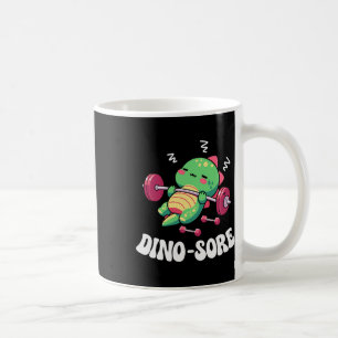 Dinosaur Gym Fitness Lifting Weights Workout Cute Coffee Mug