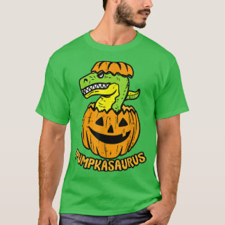 Dinosaur Halloween Pumpkasaurus Pumpkin Boy Tre  T-Shirt