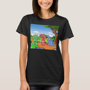 Dinosaur Handbell Practice In The Triassic Period T-Shirt