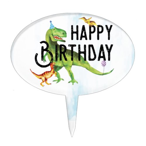 Dinosaur Happy Birthday Cake Topper