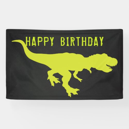 Dinosaur Happy Birthday T Rex Banner