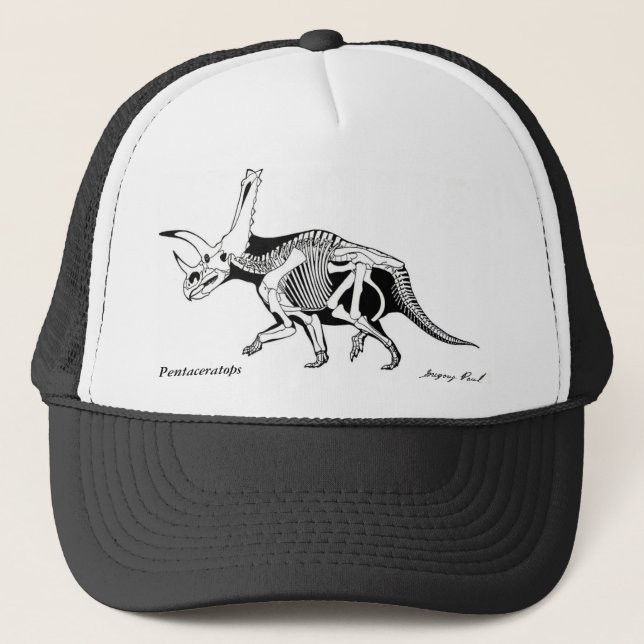 Dinosaur Hat Pentaceratops skeleton  Gregory Paul (Front)