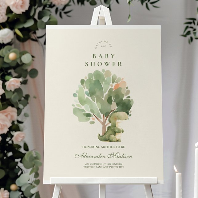 Dinosaur Hatching Soon Baby Shower Foam Board (Creator Uploaded)