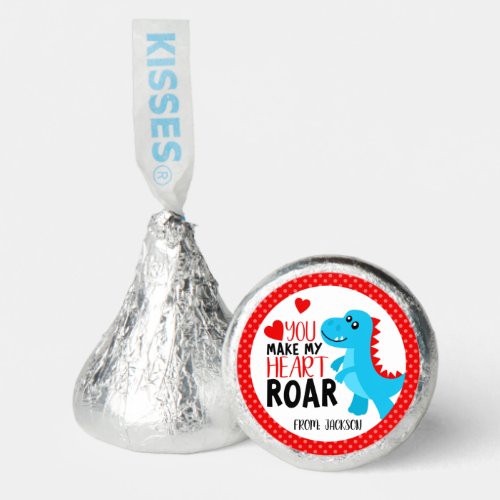 Dinosaur Heart Roar Kids Valentines Day Hersheys Kisses