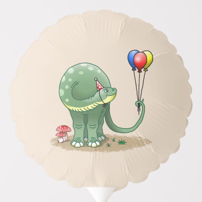 Dinosaur holding Balloons (Front)