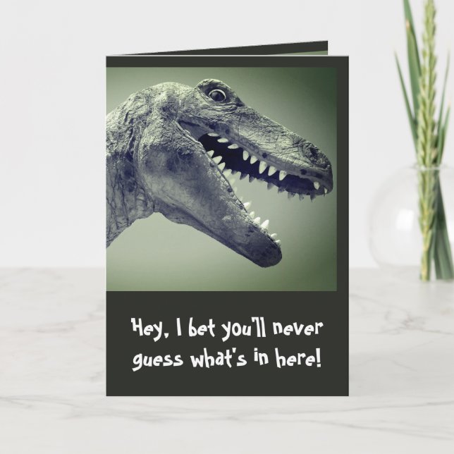 Dinosaur Humor Card (Front)