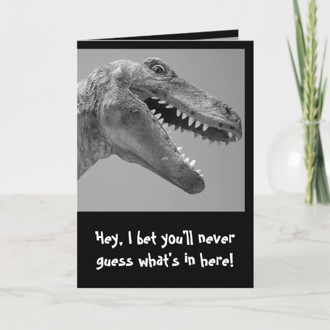 Dinosaur Humor Card (Front)