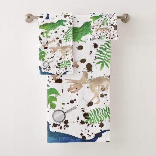 Dinosaur Hunt Dinosaurs on Safari Boys Kids Bath Towel Set