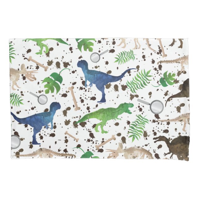 Dinosaur Hunt! Dinosaurs on Safari Boys Kids Pillow Case (Front)
