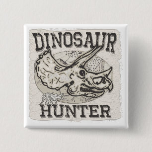 Dinosaur Hunter Design by Mudge Studios Button