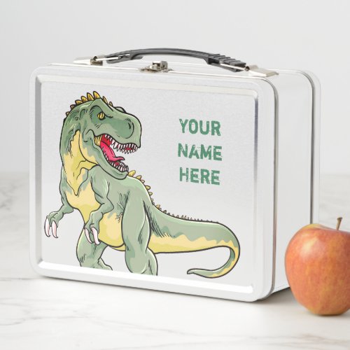 Dinosaur Hunter Metal Lunch Box