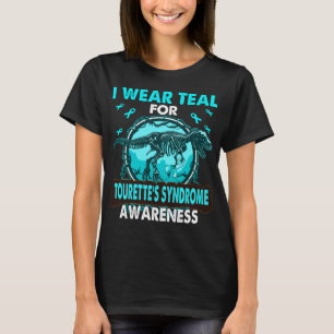 Dinosaur I Wear Teal For TOURETTE'S SYNDROME T-Shirt