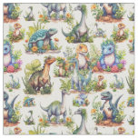 Dinosaur Illustration Fabric