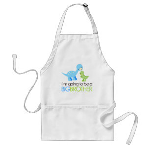 Dinosaur I'm Going to Be A Big Brother Adult Apron