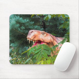 Dinosaur in the forest.  mouse pad