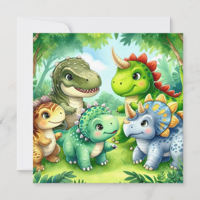 dinosaur Invitation (Front)