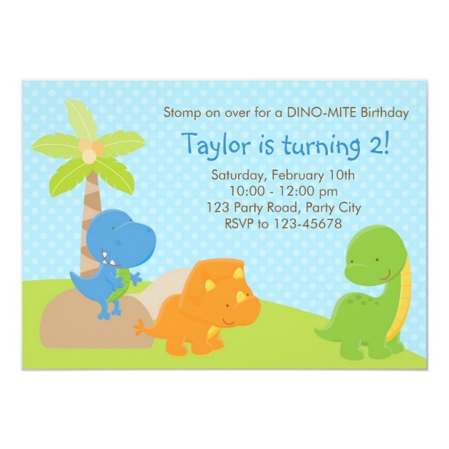 Dinosaur Invitation - Boy Birthday / Baby Shower