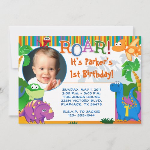 Dinosaur Invitation - Kids Birthday