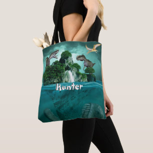 Dinosaur Island Personalized Tote Bag
