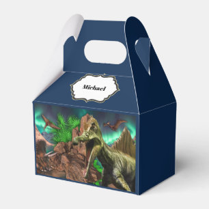 Dinosaur island pterodactyl t-rex boys party favor boxes